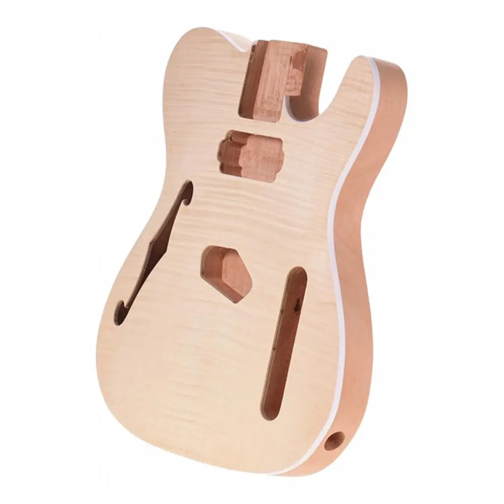 Unfinished Guitar Body Mahogany Wood Blank Guitar Barrel for Electric Guiar Lovers Beginners