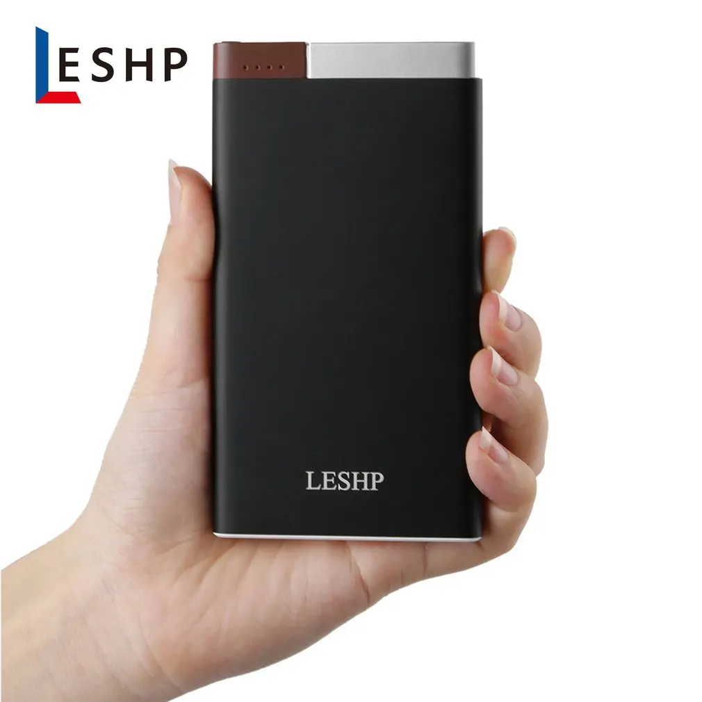 LESHP туфли на ультра-высоком 5000 мА/ч, Ёмкость 5V 2A легкий Портативный компактный быструю зарядку 3-Порты и разъёмы Мощность Bank зарядное устройство для Iphone для samsung