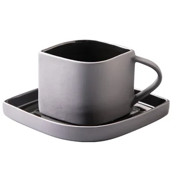 

Luxury European Coffee Cup Porcelain Creative British Cups With Handle Red Tea Reusable Tasse A Cafe Ceramique Home Cups OO50BD