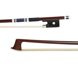Floraparts 4/4 Size Violin Bow Brazilwood Round Antiqued Varnish Ebony Frog Single Eye Silver Parts FP954A