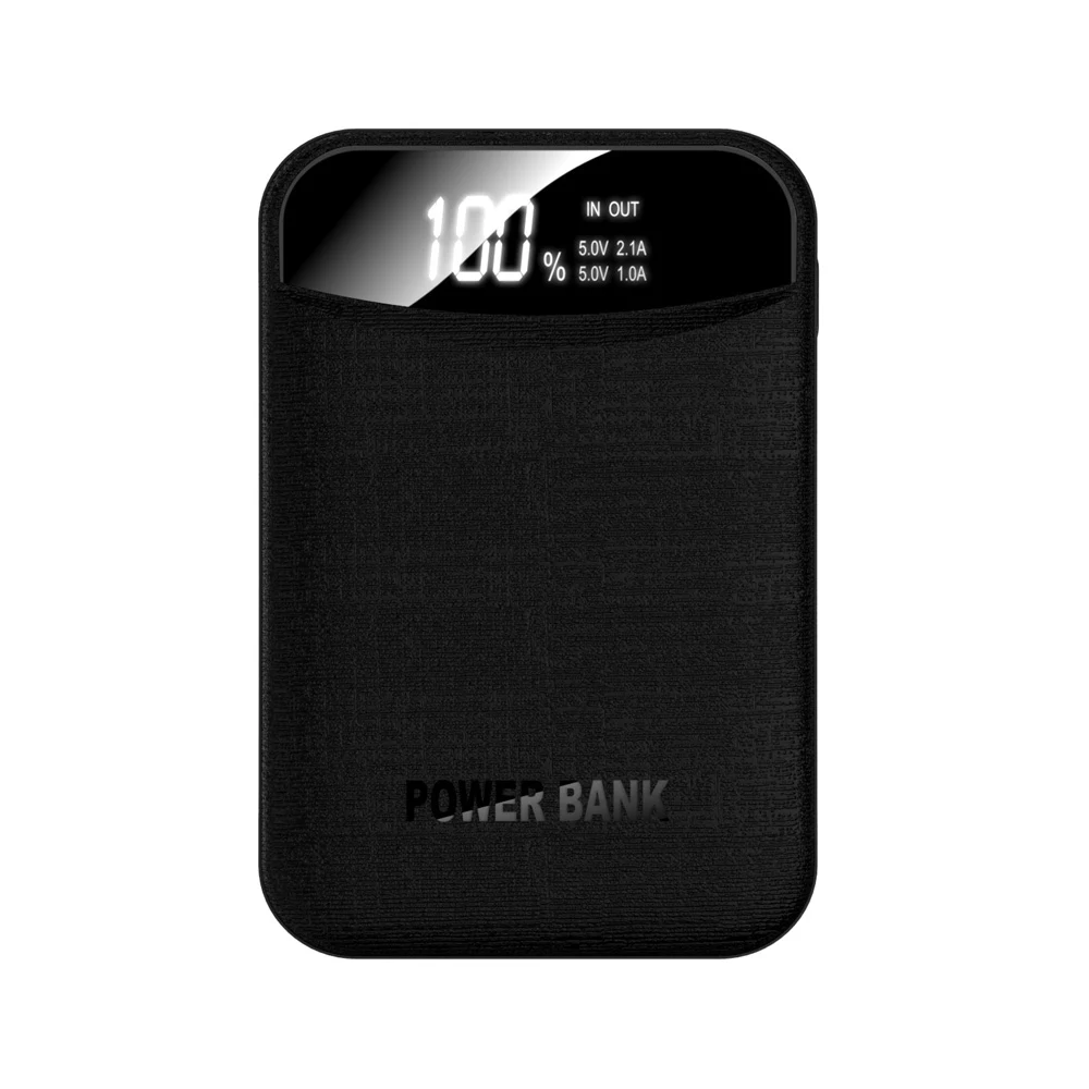 10000 мАч mi ni power Bank Dual USB power Bank Внешняя батарея для Xiaomi mi iPhone портативный светодиодный дисплей Мобильный телефон повербанк