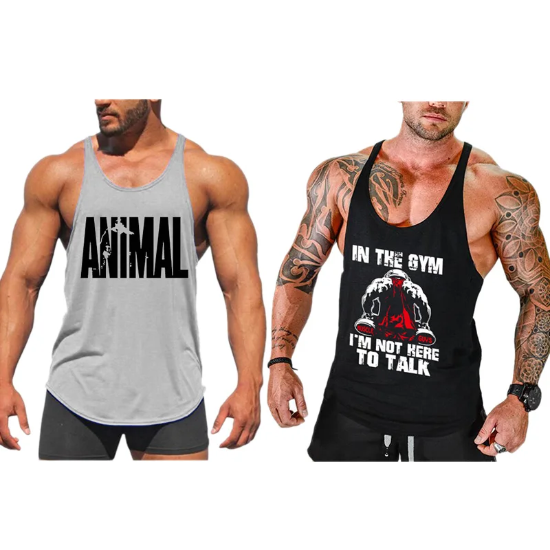 Muscleguys, 2 предмета, рубашка без рукавов L: 1 шт., мужская спортивная одежда, майка для занятий бодибилдингом, майка для фитнеса черного цвета с 1 шт. для мальчиков
