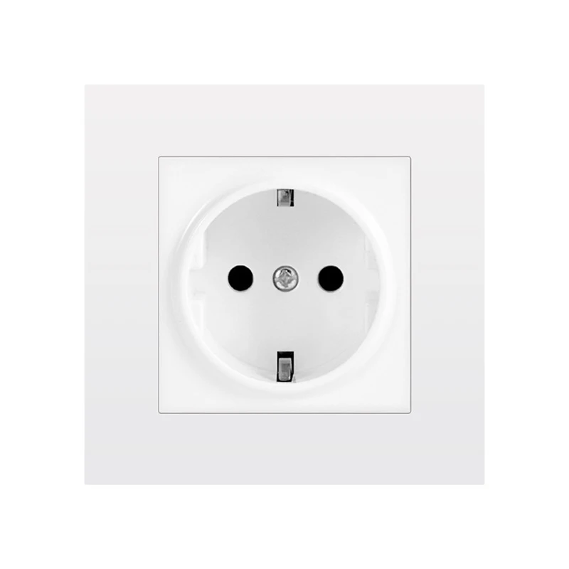 

16A Eu German Style Wall Electronic Socket Standard Power Outlet Home Charger Power Socket 86mm*86mm AC 110~250V Home Decoration
