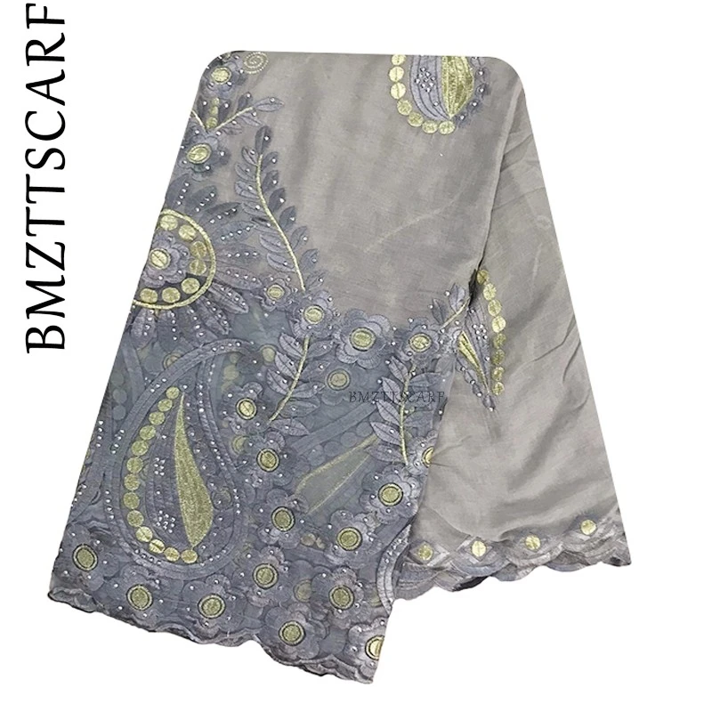 Высокое качество африканские женские шарфы с вышивкой мусульманские женские большой хлопковый шарф для шали BM947 - Цвет: BM947 8