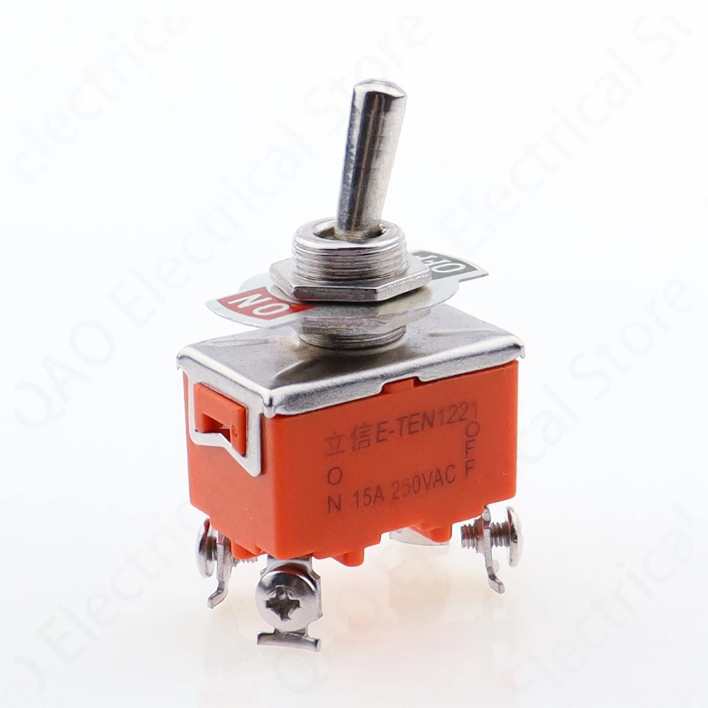

1PCS E-TEN1221 15A 250VAC 4PIN ON-OFF Toggle switch Rocker switch The power switch micro switch orange