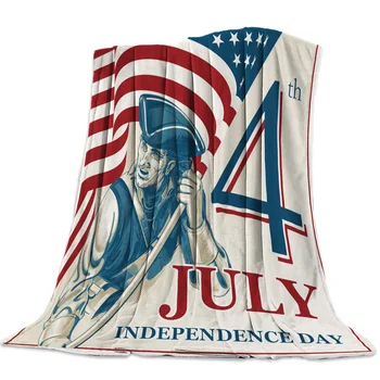 

Independence Day National War Soldier Throw Blanket Blanket Fleece Blanket Sofa/Bed/Plane Travel Plaids Bedding Towel