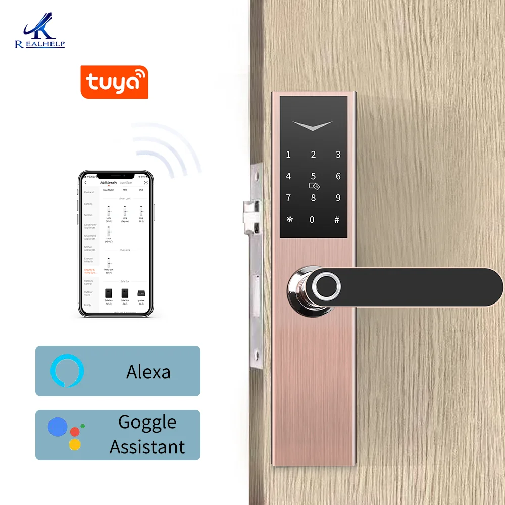 chamberlain remote Apartment Home Intelligent Fingerprint Lock Security WIFI Alexa/Tuya App Smart Lock Controll Wireless Remote Control Door Lock digital door lock