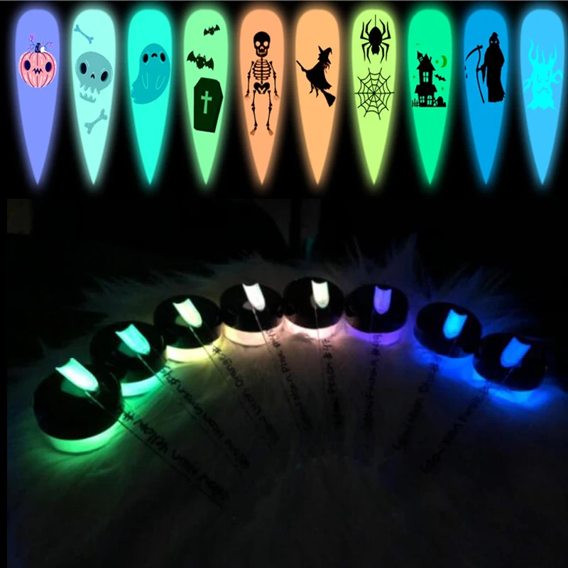 12 Colors Glow Inthe Dark Acrylic Powder Luminescent Pigment High  Brightness Luminescent Powder Nail Acrylic Powder 10g - Nail Glitter -  AliExpress