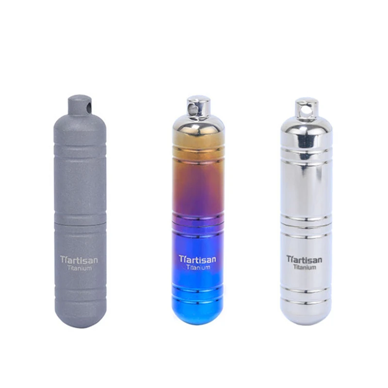 

Titanium Small Pill Case Outdoor Portable First Aid Container Waterproof Pill Case for the Old Man and Kids 3 Color Choices