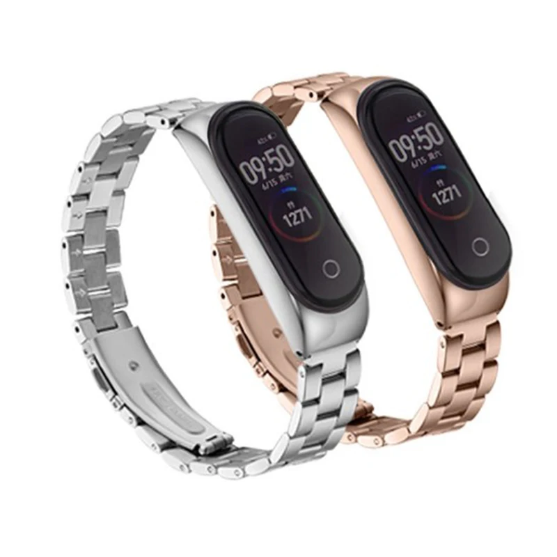 Браслет mi band 4 NFC металлический сменный ремешок для Xiaomi mi Band 3 4 Безвинтовой браслет из нержавеющей стали mi Band 3 Watch