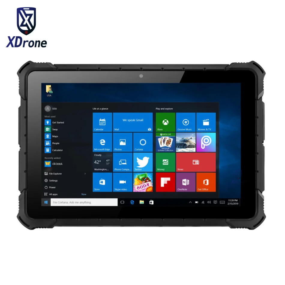 US $435.86 Original Windows 10 Rugged Waterproof Tablet PC X4 Mobile Vehicle Computer Industrial Panel PC Z8350 4G RAM 2D Barcode Scanner