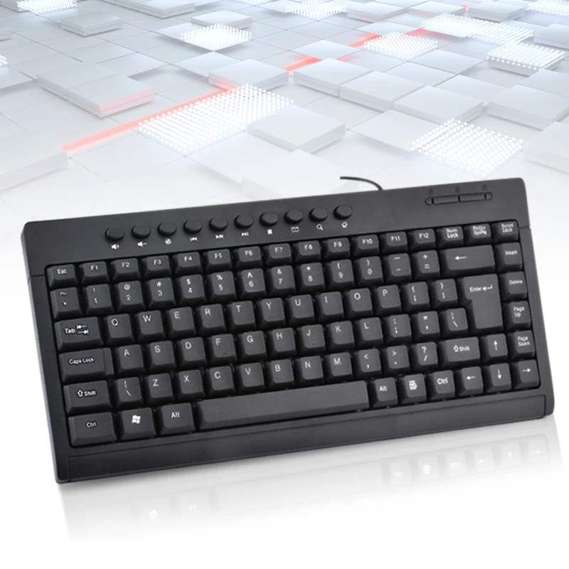 

Ultra Thin Wired Keyboard 95 Keys Mini Multimedia USB Keyboard for Laptop PC OUJ99