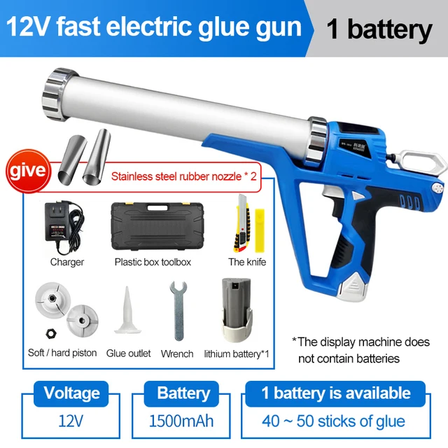 Automatic Electric Glue Gun Heat Hot Melt Multi-function Electric Pressure Sewing Seams Waterproof Glue For interior decoration Standard 12V1battery