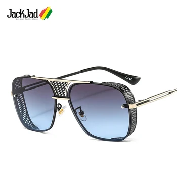 

JackJad 2020 Fashion Cool Square Pilot Style SteamPunk Sunglasses Side Mesh Shield Brand Design Sun Glasses Oculos De Sol 28037