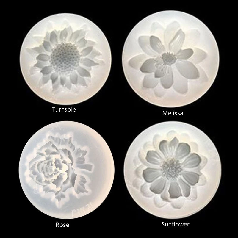 DIY Sunflower Silicone Mold Resin Flower Jewelry Craft Fondant Floral Decorating 