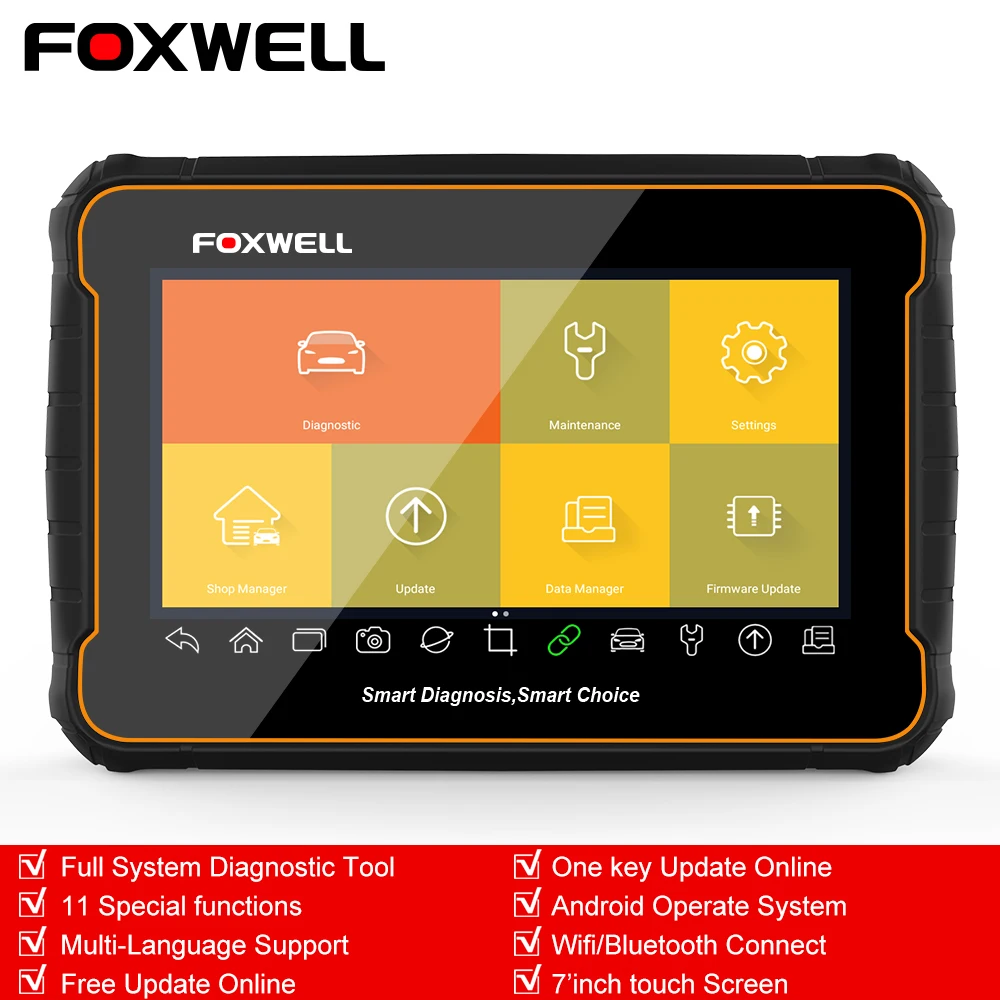 FOXWELL GT60 OBD2 автомобильный сканер полная система диагностики автомобиля ABS SRS EPB DPF