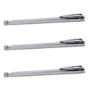 

Magnetic Pick-Up Tool, Telescoping, Durable Retrieving Magnet with Pocket Clip, 25 Inch Length, 3 Lb Hold (3 Pack)