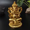 Gold Lord Ganesha Statue Buddha Elephant hindu God Sculpture Figurines Resin Home Garden Decoration Buddha Statues For House 1