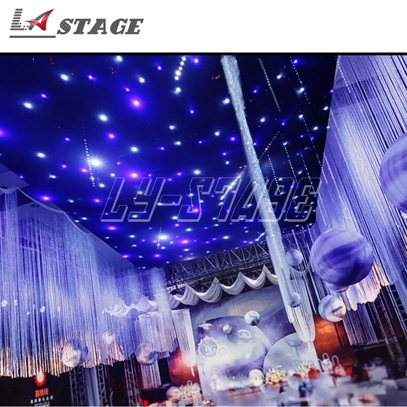 

LED Star Curtain Fire Flame Retardant Material High Brightness Quality Led Starry Cloth Backdrop Wedding Decoration