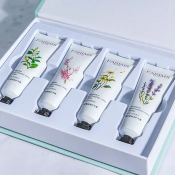 

4pcs/Box Anti-cracking High-grade Hand Care Gift Hand Cream Set Lasting Moisturizing Nourishing Massage Lotion Repair