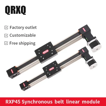 

Free shipping 1300mm stroke belt drive linear guide slide table motor for cnc fast movement system