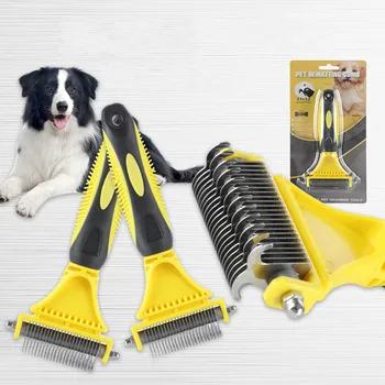 

Pet Dog Comb Long-haired Dog Comb Double-sided Rake Comb Nail Harrow Open Knot Comb, Pet Open Knot Comb Dog Anti-knot Dog Comb