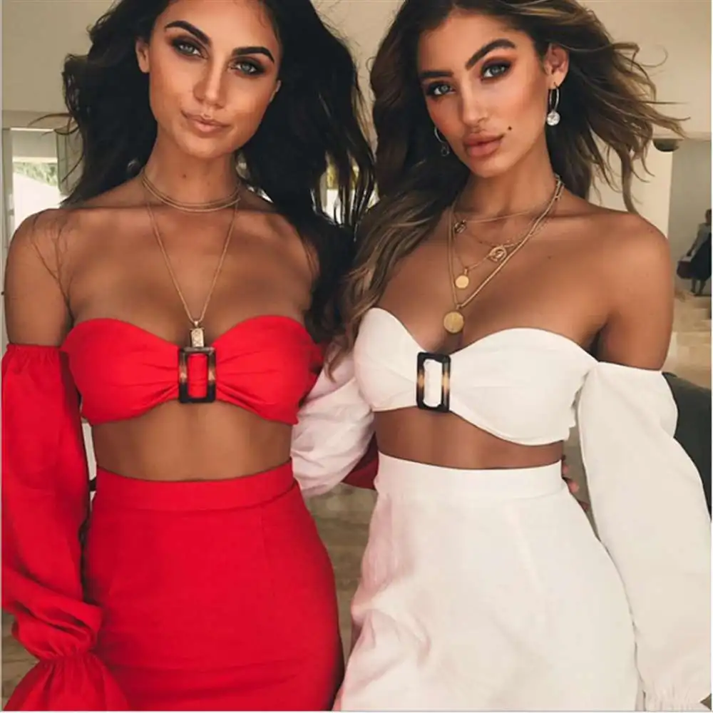 YOUNG VIVA Women Dresses Long Sleeved Sex Backless Buckle Pure Color Dress l087 | Женская одежда