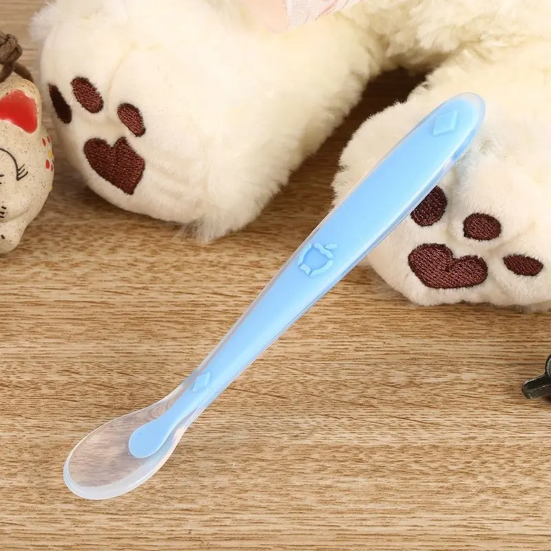 Baby Soft Silicone Feeding Spoon Tableware Infant Training Spoons Safety Learning Dinner | Мать и ребенок