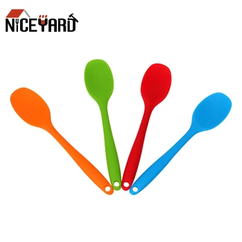 

NICEYARD Long-handled Silicone Spoon Kitchen Soup Spoons Cake Putty Spatula Mixing Spoon Tableware Cooking Utensils