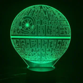 

Star Wars Death Star 2 3d Lamp Night Light Led Sensor Touch Lamp Usb Holiday Gift Children's Night Light Star Wars Warship Decor