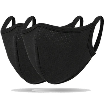 

1PCS Ice Silk Quickly Dry Breathable Masks Washable Dust-proof Adult Face Mask Outdoor Riding 2 Layer Reusable Face Cover Unisex