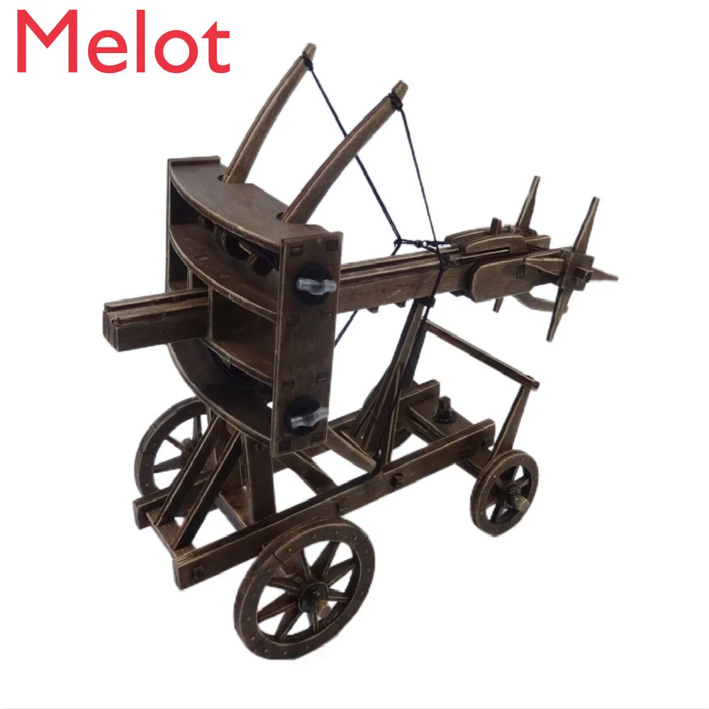 Antica Arma Romana Balestra Antica Carro War Machine Model Assembly/Giant Crossbow Car/Kit Fai Da Te/Genitore-Figlio Puzzle Home