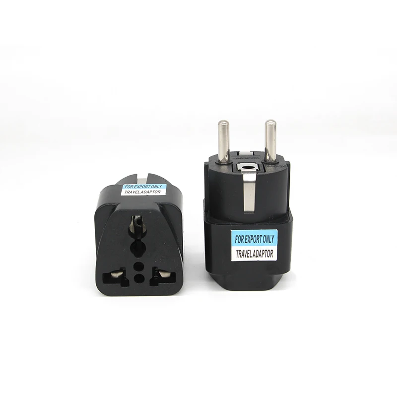 UK US AU to EU Adaptor German Standard Conversion Plug Travel European Adapter Multifunctional Socket France Russia plug Black plug adapter,eu plug adapter,plug converter,eu socket converter