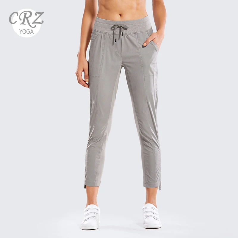 CRZ YOGA Womens Stretch Lounge Travel Shorts Elastic Waist Comfy Workout Shorts with Pockets 2.5 Inches