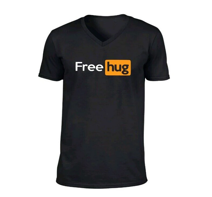Бесплатная Hug забавная футболка Новинка 100% хлопок все размеры | Мужская одежда