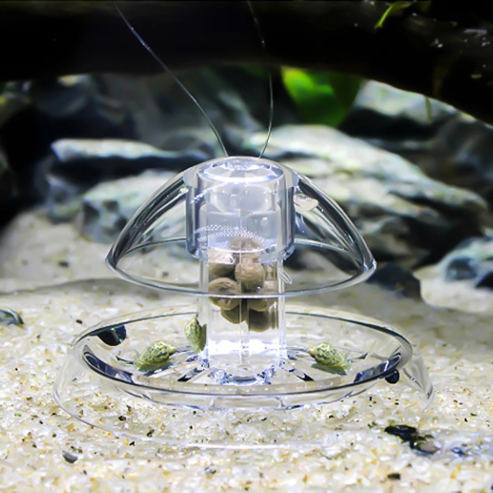 Прозрачный аквариум для рыб пластиковая прозрачная ловушка для улитки аквариума Leech Vivarium Planarian Pest Catch очиститель аквариума инструмент
