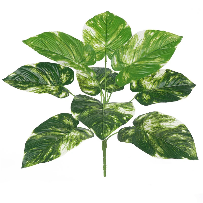 2 Colors Artificial Evergreen Leaf Plants Fake Tree Leaves Greenery Decorative