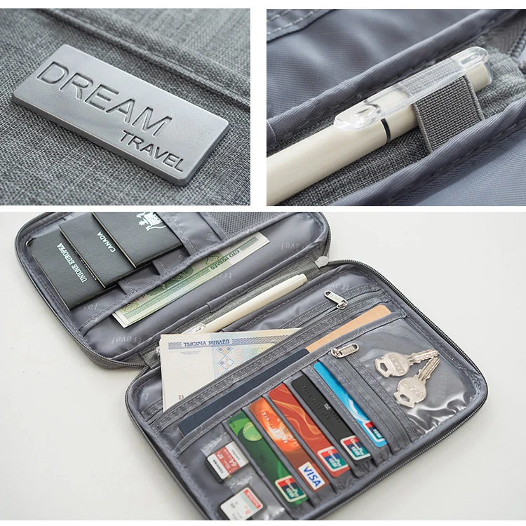 

Passport Travel Wallet Organizer Bag Multi-function Travel Passport Waterproof Card Bag Wallet Ticket Holder Protective Cover