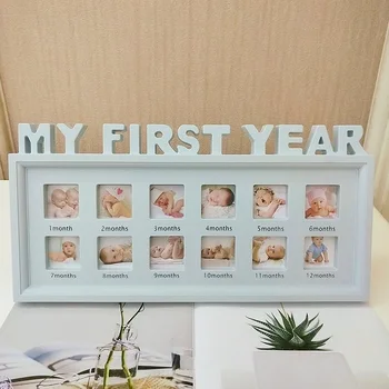 

12 Months My First Year Multifunctional Desktop Display Ornaments Souvenirs Photo Frame Show Home Decor Newborn Baby Infant PVC