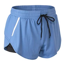 Women's Tennis Running Shorts Fitness Sports Night Running Reflective Strips Quick-drying Fake Two-piece Yoga Shorts