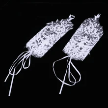 Свадебные перчатки для невесты вечерний костюм элегантные длинные перчатки без пальцев аппликация Свадебные аксессуары