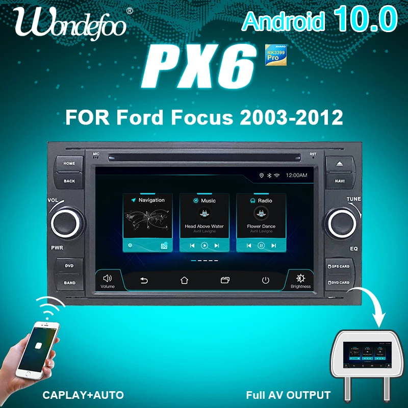 магнитола 2 din андроид Автомобильное радио android Автомагнитола PX6 для Ford Mondeo S max Focus C