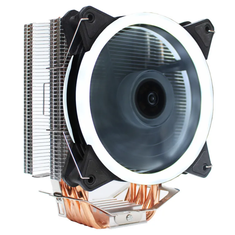 6 с тепловым стержнем heat pipe 3/4PIN 12 см RGB светодиодный компьютер Процессор охлаждающий вентилятор охлаждения радиатора для Intel LGA 1150/1151/1155/1156/775/1366 AMD