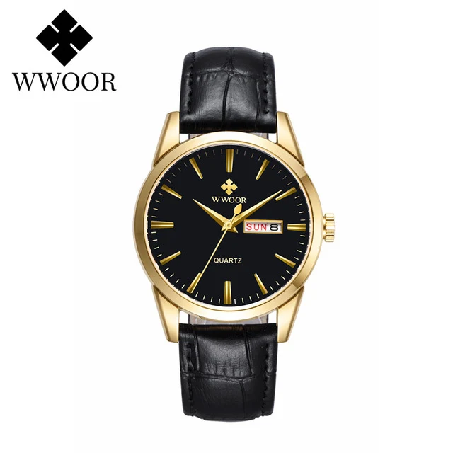 2021 WWOOR Men's Watch Top Brand Luxury Black Wrist watch Fashion Sports Chronograph steel Quartz Men Watches Relogio Masculino 