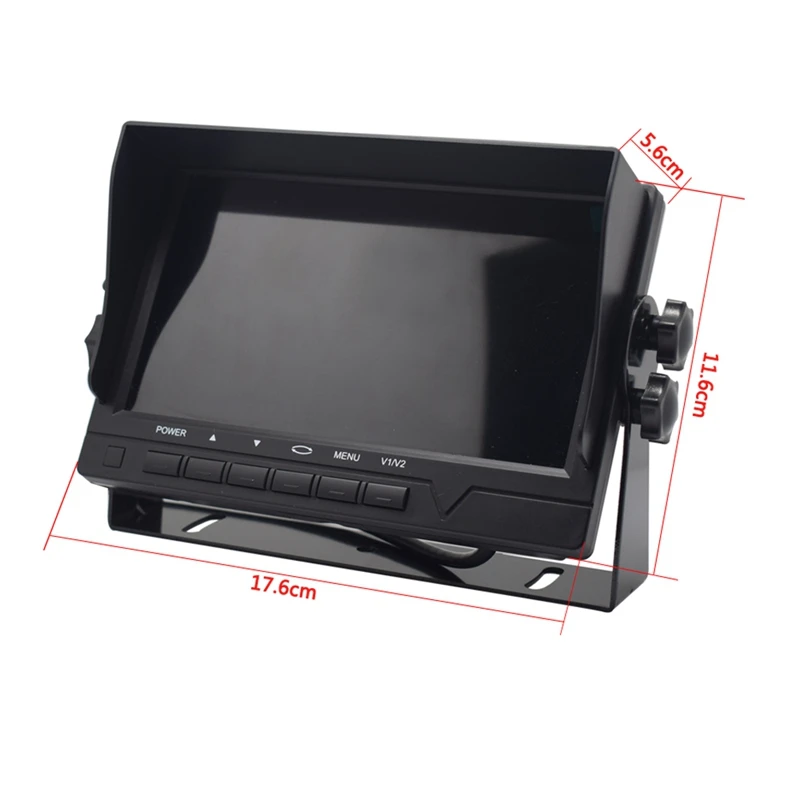 7 дюймов TFT lcd проводной автомобильный монитор HD дисплей AV1 VGA заднего вида парковочные системы мониторы