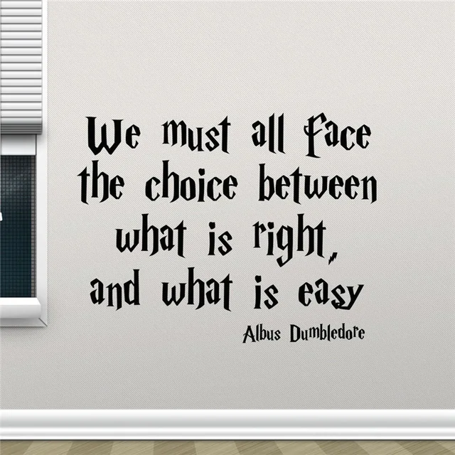 

Harry Potter Accessories Quotes Wall Decal We Must All Face The Choice Between Albus Dumbledore Saying HP Movie Wall Sticker