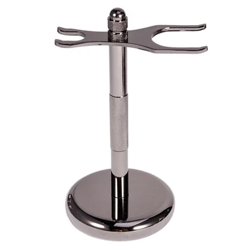 

High Quality Zinc Alloy Razor Stand and Shaving Brush Stand Silver the Best Safety Razor Stand