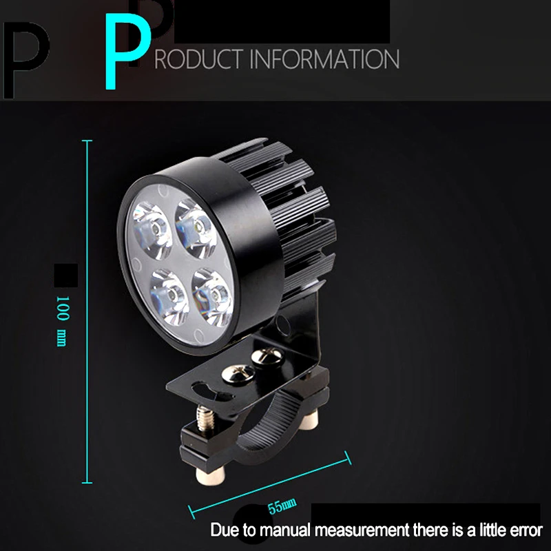 12 В 20 Вт, фара для мотоцикла, Рабочая лампа для вождения, светодиодный вспомогательный прожектор для двигателя, вспомогательная фара для мотоцикла