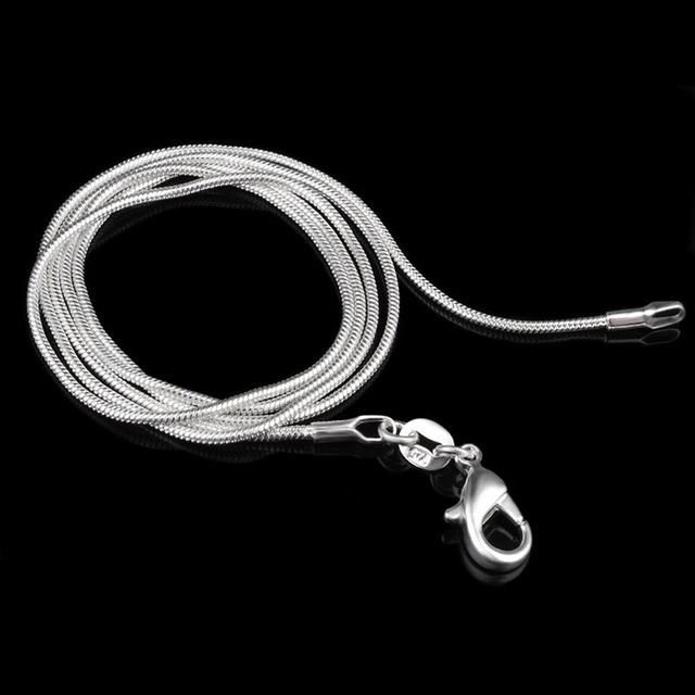 Silver-Plate Snake Chain Necklace Statement Jewelry For Women Silver Color Jewelry Chokers Fashion Accessories