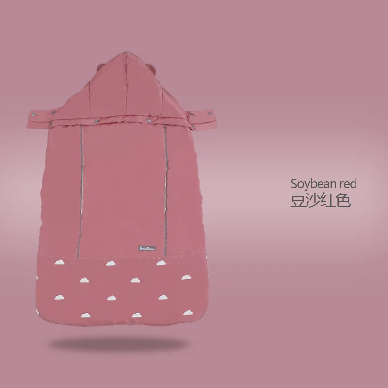 BP003RED Плащ-кенгуру для переноски ребенка; одеяло с капюшоном; пальто; Регулируемый Детский кенгуру для младенцев; многоцелевой спальный мешок; Ветрозащитный детский плащ - Цвет: BP003RED